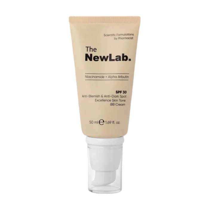 Изравняващ тeнa на кожата против акне и петна SPF 30 BB крем TheNewLab - Image 1