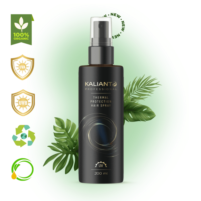 Kalianto Thermal Protection Hair Spray – Професионален термозащитен спрей с UVA и UVB защита, 200 ml - Image 1