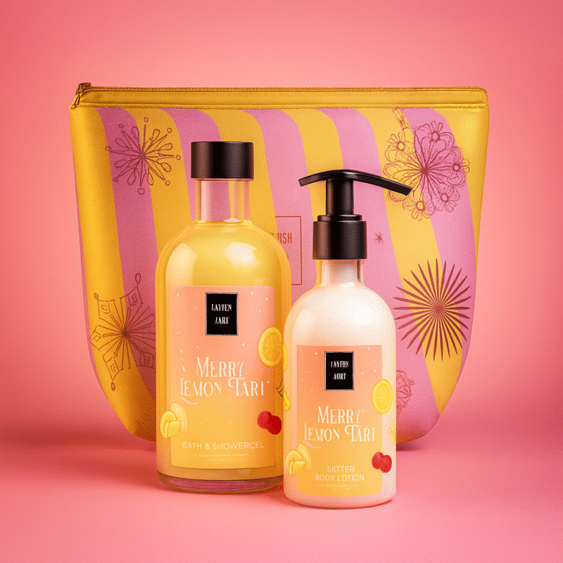 Lavish Care Merry Lemon Tart Christmas Set - Душ гел и Лосион Лимонов тарт 300ml + 500 ml