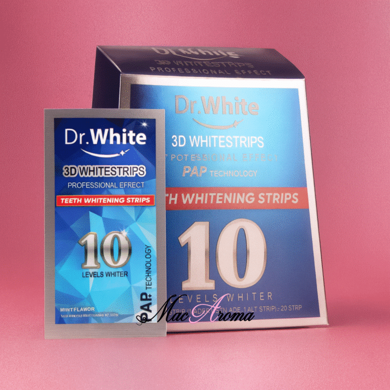 Dr.White Whitening Strips - Избелващи лентички за зъби, 10 бр