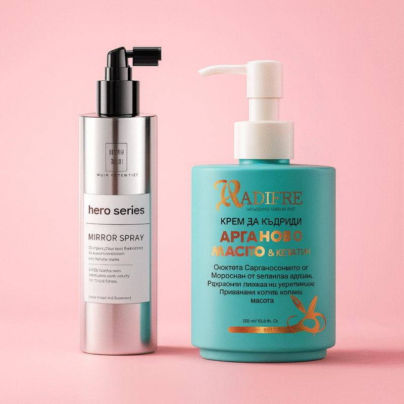 Mirror Curls Set - Сет За Огледални къдрици, Lavsih Care Mirror Spray + Kadiffe Curl Cream, 200 ml + 250 ml