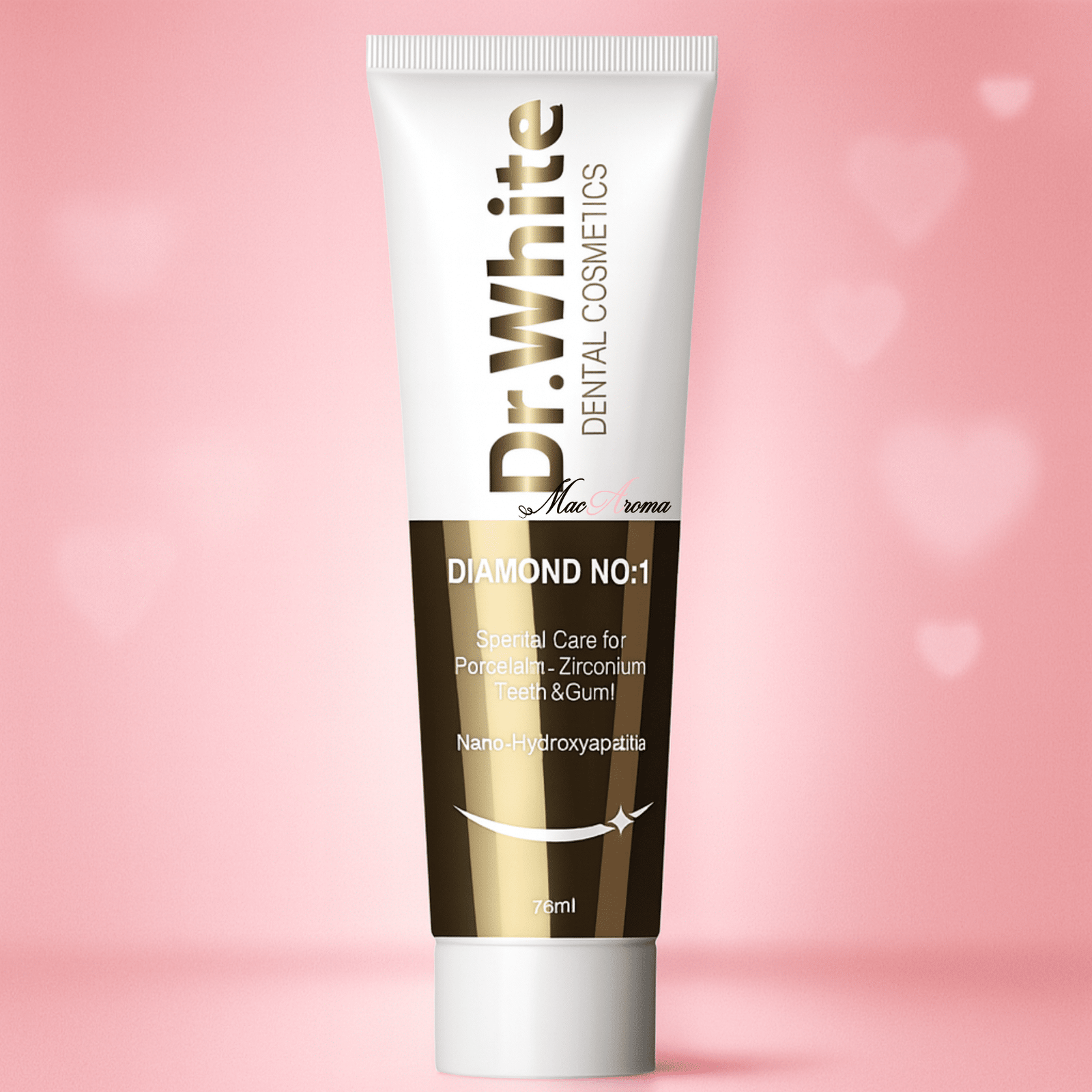 Dr.White Nano-Hydroxyapatite Diamond – Паста за зъби за циркониеви и порцеланови коронки, 75 ml Dr.White Nano-Hydroxyapatite Diamond – Паста за зъби за циркониеви и порцеланови коронки, 75 ml