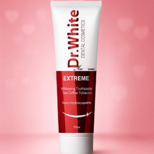 Dr.White Nano Hydroxyapatite EXTREME – Избелваща паста за зъби за петна от чай, кафе и тютюн, 75 ml