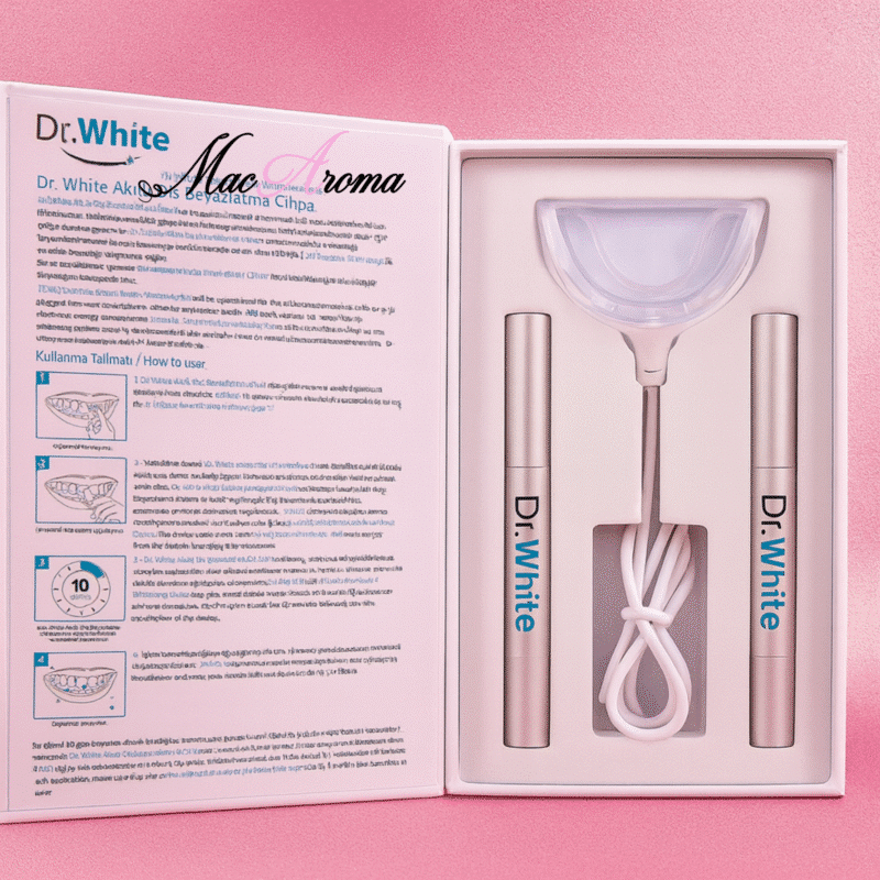 Dr.White Whitening Kit – Избелващ комплект с 1 бр LED устройство синя светлина, 2 бр гел за избелване
