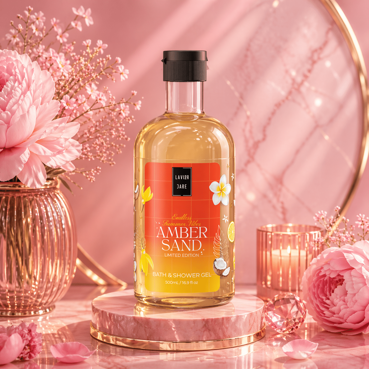 Lavish Care Amber Sand Shower Gel 500ml Lavish Care Amber Sand Shower Gel 500ml