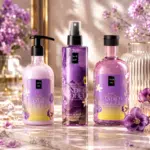 Lavish Care Candied Violet Set – Комплект от Лосион, Душ Гел и Парфюмен Спрей за Коса и Тяло Бонбонена Виолетка, 3 Продукта