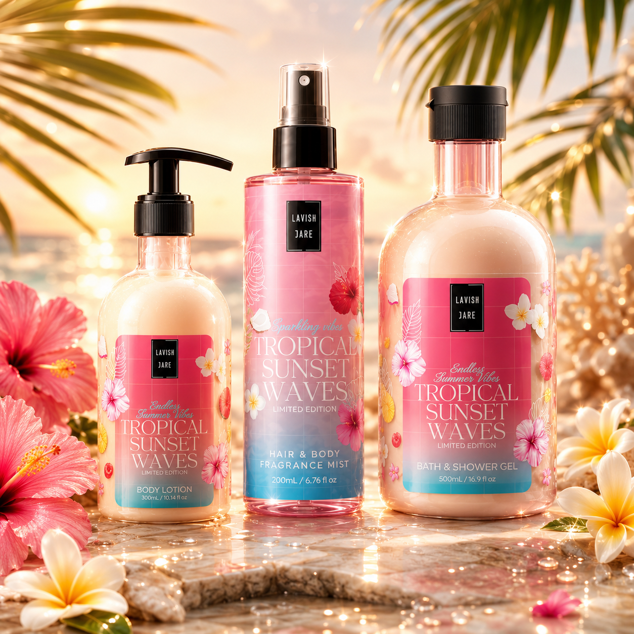 Lavish Care Tropical Sunset Waves Set