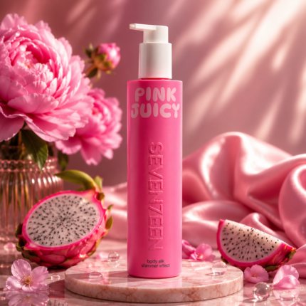 SEVENTEEN Pink Juicy Body Silk Shimmer Effect