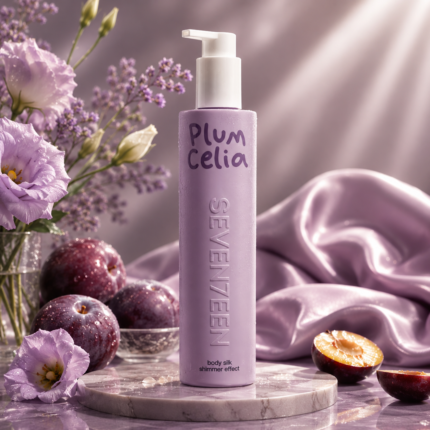 SEVENTEEN Plum Celia Body Silk Shimmer Effect